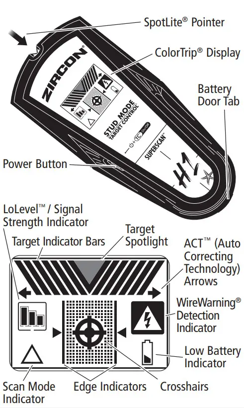 ZIRCON SuperScan H1 Advanced Stud Finder