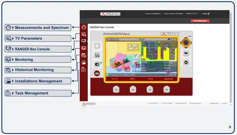 PROMAX Ranger Neo+ Multifunction TV Signal and Spectrum Analyzer fig19