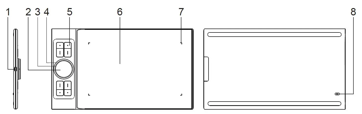 XP-PEN Deco Pro SW-MW Bluetooth Wireless Graphics Drawing Tablet fig1