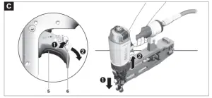 BOSCH GSK 64 Pneumatic Angled Brad Finish Nailer - 4