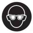 Wear safety goggles icon