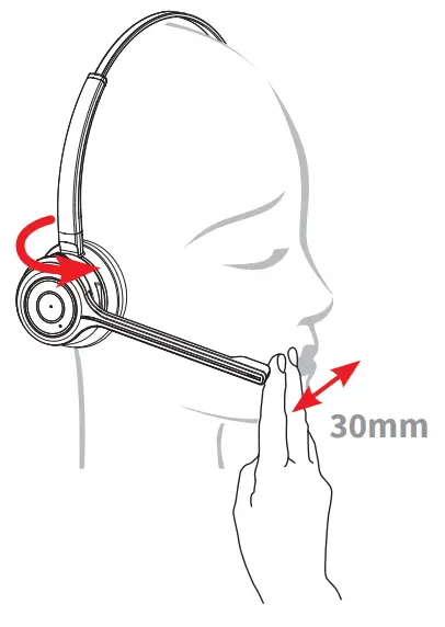 JPL Element-BT500D Bluetooth Headset - Positioning 2