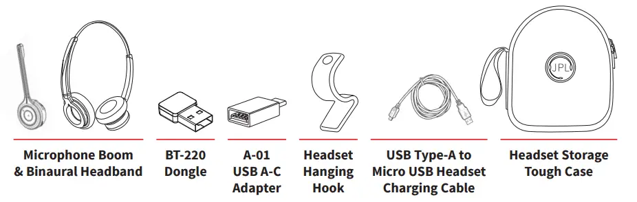 JPL Element-BT500D Bluetooth Headset - What’s Included