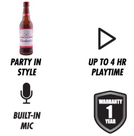 Budweiser BW-BBS-001 Bottle Speaker Instruction Manual - There is no sound during playback
