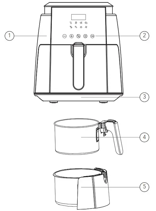 wilfa AF1B 350 Electric Air Fryer - PRODUCT OVERVIEW