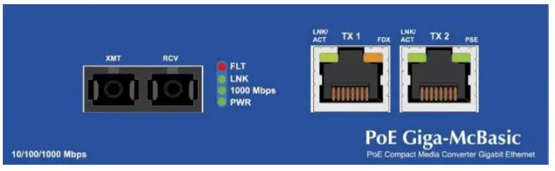 ADVANTECH IMC-490-M1 PoE and PoE+ Giga-McBasic LFPT-3