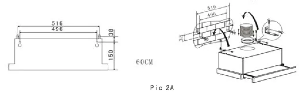 CANDY CBT625 1X Cooker Hood - cooker hood