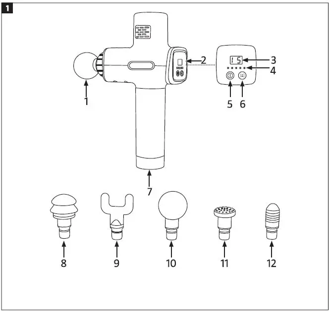 Bright 016320 Massage Gun fig-1