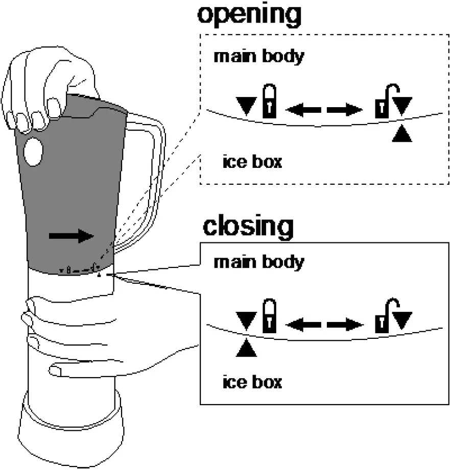 Connect the ice box with the main body 01