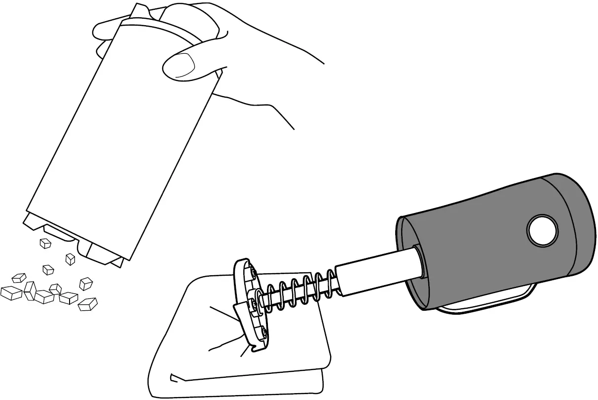 Remove the main body, throw the ice cube way