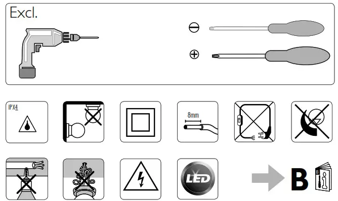 PHILIPS 16464 93 16 Wall Light- Screw