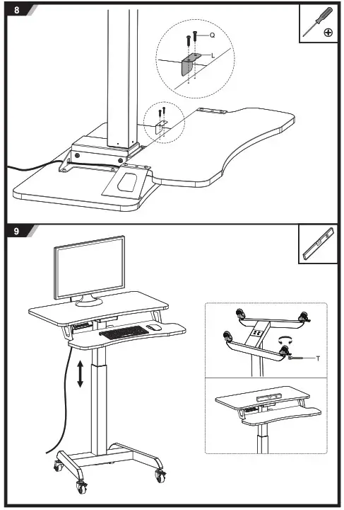 V7 DTMWS Adjustable Mobile Workstation - fig 2