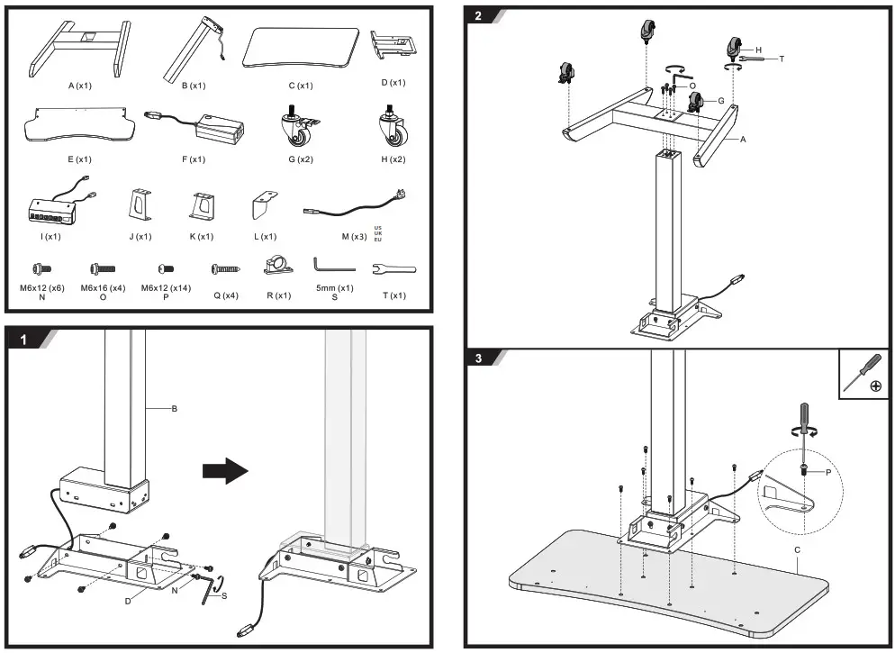 V7 DTMWS Adjustable Mobile Workstation - fig