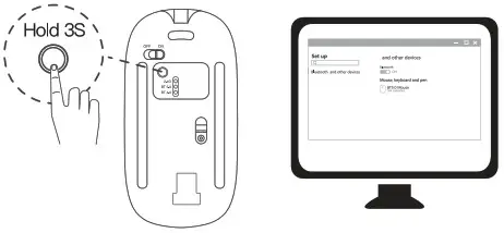 inphic M1 PRO Dual Mode Mouse - button 1