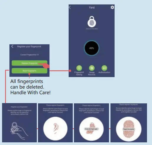 OKLOK BIRD1 B1 Helmet Lock Mount - Fingerprint