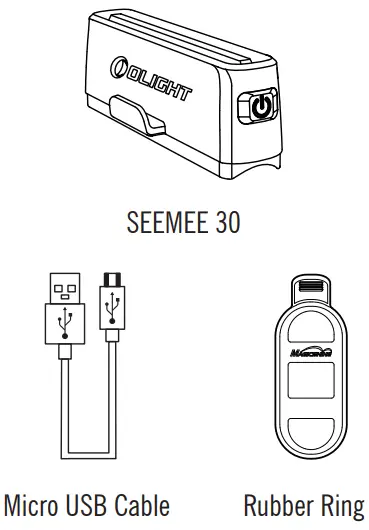 OLIGHT 6972378121073 Seemee 30 Bike Lights - Packing