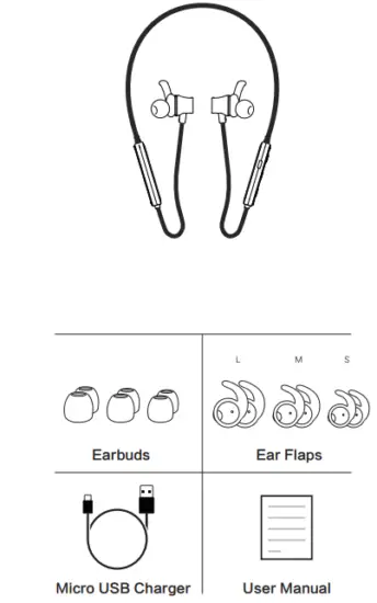 LITOSSA MF BHD03 Flex S2 Wireless Neckband Headphones - Packing