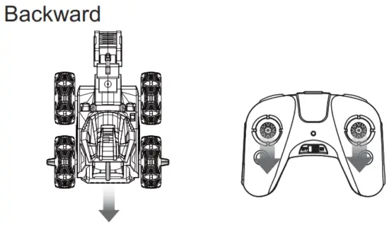 SKYTECH L804 8.5 Inch R C Stunt Excavator - Backward