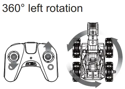 SKYTECH L804 8.5 Inch R C Stunt Excavator - left