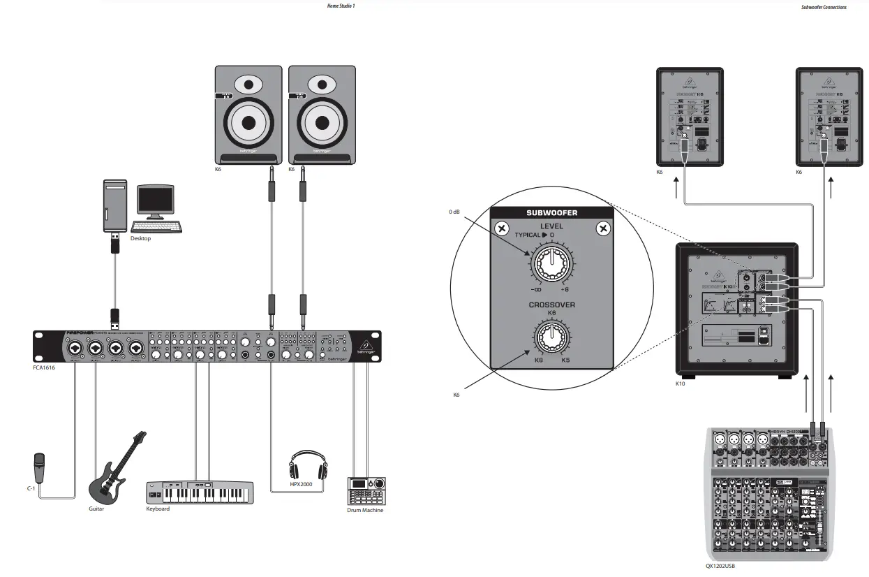 behringer K5 K6 K8 K10S Monitor Speakers - Fig1