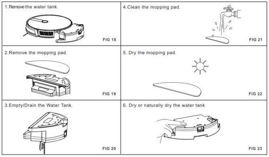 Maintenance - Water Tank & Mopping Pad