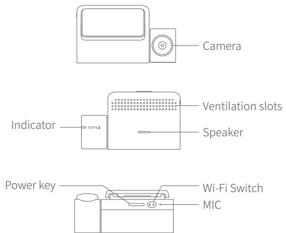 70mai Mini Dash Cam Connect USB Product overview