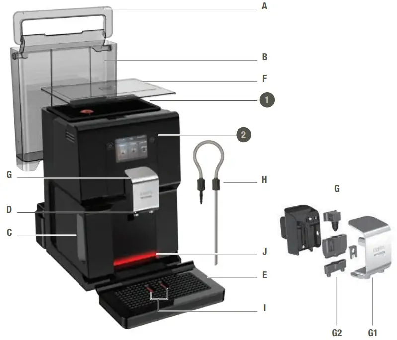 KRUPS EA873 Semi Automatic Espresso Machine - Parts