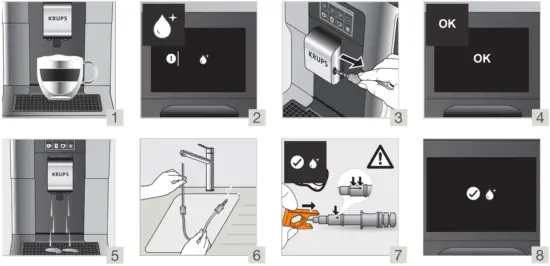 KRUPS EA873 Semi Automatic Espresso Machine - QUICK MILK RINSING AFTER A CAPPUCCINO