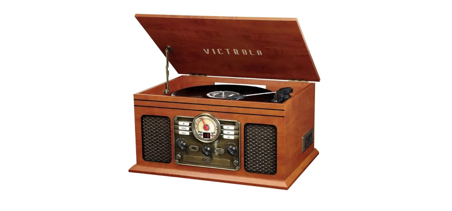 Victrola Nostalgic 6-in-1 Bluetooth Record Player & Multimedia Center-complete Features/instruction Mnaual