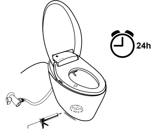 OVE Smart Toilet Instruction Manual - Apply silicone around the base of the toilet