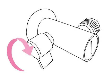 OVE Smart Toilet Instruction Manual - Close the inlet valve, turn clockwise