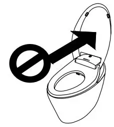 OVE Smart Toilet Instruction Manual - Do not lean on the cover