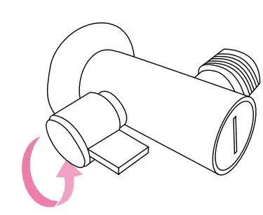 OVE Smart Toilet Instruction Manual - Open the inlet valve counterclockwise