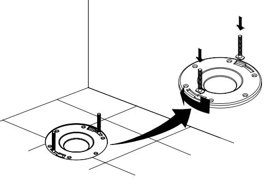 OVE Smart Toilet Instruction Manual - Position correctly the two fixing bolts of the floor drain