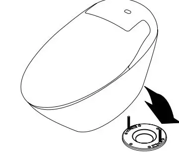 OVE Smart Toilet Instruction Manual - Position the toilet on the floor drain
