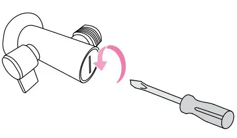 OVE Smart Toilet Instruction Manual - Unscrew the cap of the inlet valve