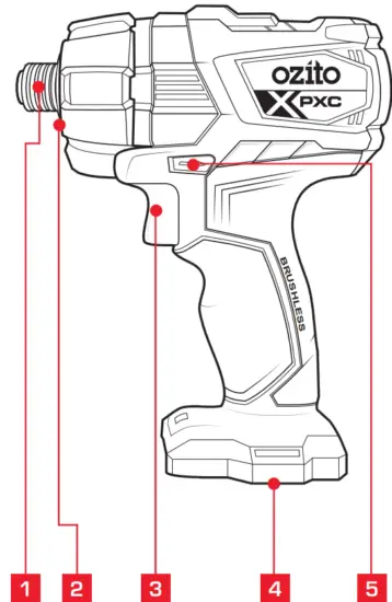 ozito PXBIS 320 Power X Change 18V Brushless Impact driver - Fig 2