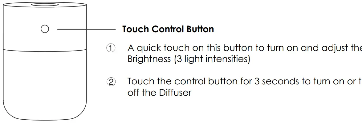 Gingko Smart Diffuser Lamp Touch Control Button