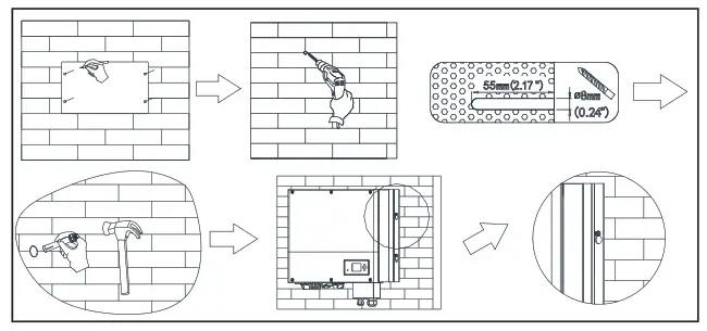 filename Manual de instalare Invertor hibrid monofazat Growatt SPH30006000 single phase Hybrid Inverter - all mounting