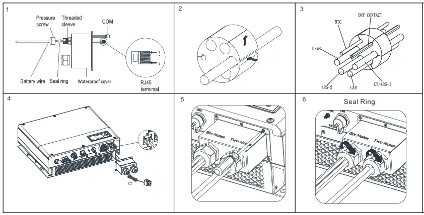 filename Manual de instalare Invertor hibrid monofazat Growatt SPH30006000 single phase Hybrid Inverter - fig 7
