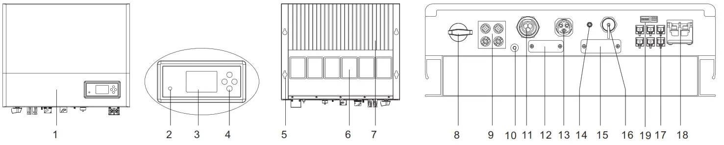 filename Manual de instalare Invertor hibrid monofazat Growatt SPH30006000 single phase Hybrid Inverter - fig 8