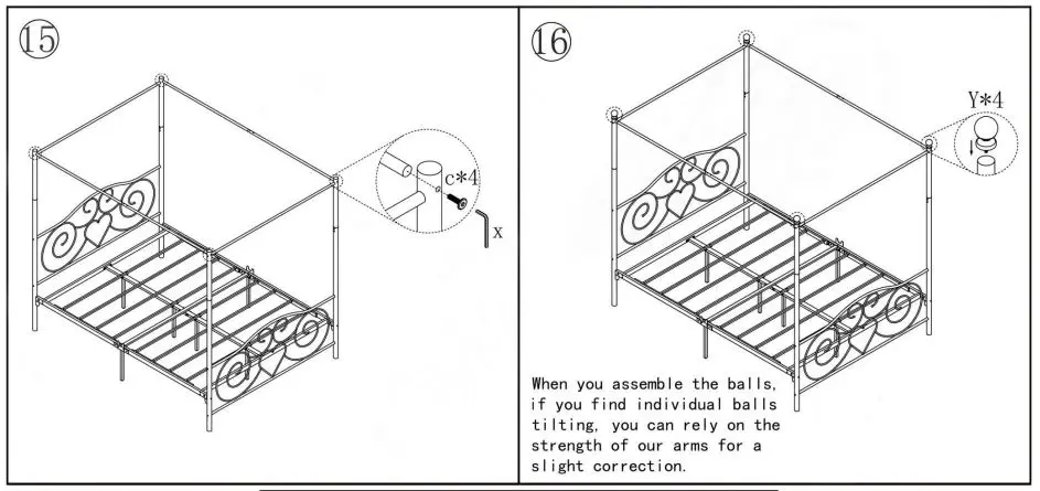 thdstatic-748G-Metal-Bed-Frame-with-Vintage-Style-Headboard-fig-9