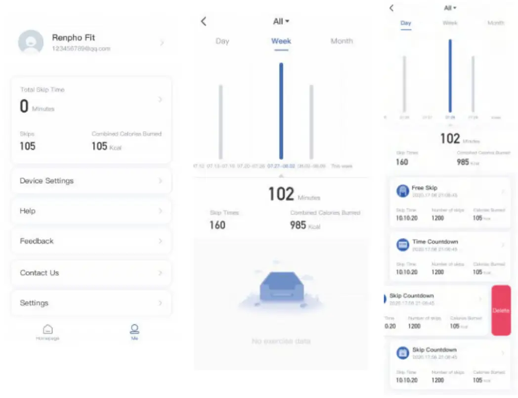 RENPHO R-Q001 Smart Healthy Living Smart Jump Rope - Skipping