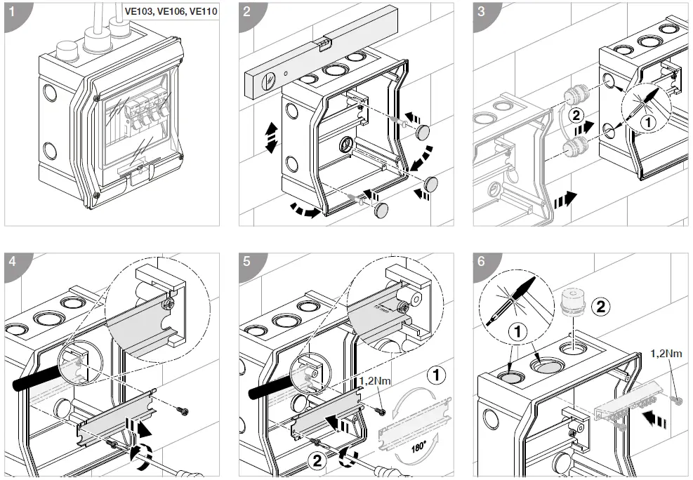 hager VE106U 6 Module Insulated IP55 Enclosure-6