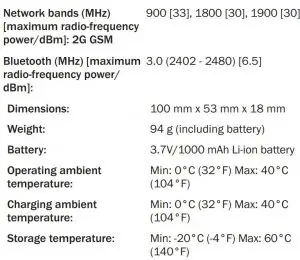 FIG 18 Specifications