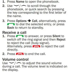 FIG 7 Call from the phone book