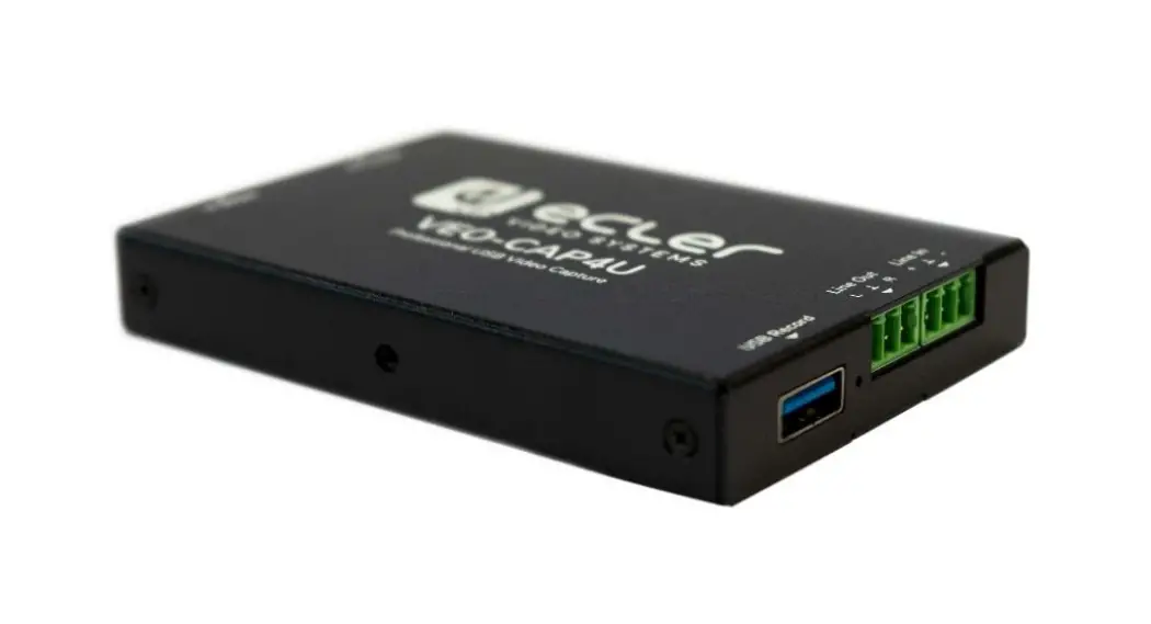 Ecler Veo-cap4u Av Interfaces Professional Usb Video Capture User Manual