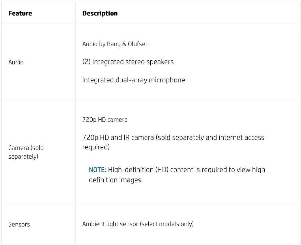 hp EliteBook 850 G8 Notebook PC - Audio multimedia