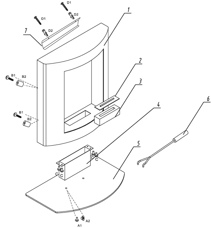 ONECONCEPT 10032138 Phantasma Tower Fireplace 14