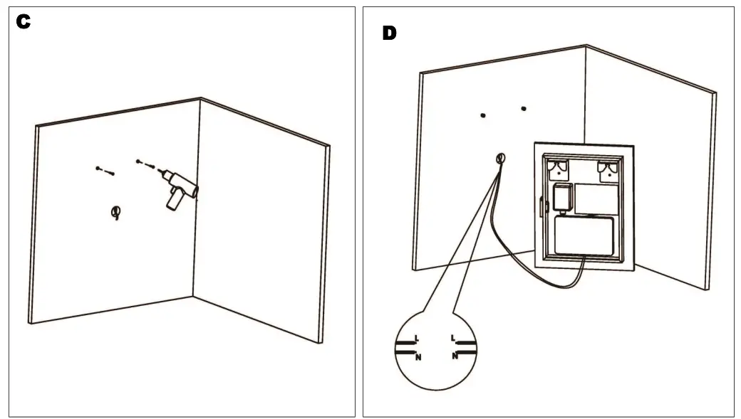 sycamore Lighting SY9100 Malmo LED Bathroom Mirror with Shaver Socket and Demister - fig 2